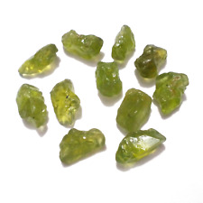 Excellent Green Peridot Raw 11 Piece Size 14-16 MM Peridot Rough Jewelry picture