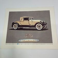 1928 Lincoln Model L Club Roadster Classic Automobile Auto Print Behr-Manning  picture