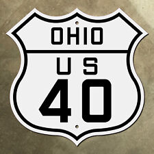 Ohio US route 40 highway marker road sign 1926 National Road Columbus 12x12 picture