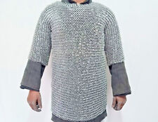 Aluminum Chain mail Shirt Butted Medieval Chain Mail Haubergeon Armor Costumes picture