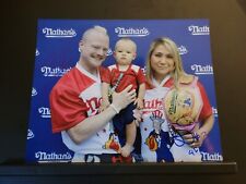 Signed Miki Sudo & Nick Wehry Major League Eating 8x10 Photo picture