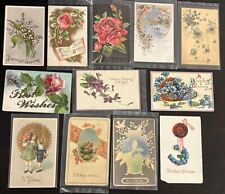 Antique Birthday Postcards From 1900s  Lot 12 Various Posted & Unposted picture