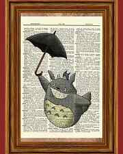 My Neighbor Totoro Dictionary Art Print Poster Picture Anime Movie Umbrella picture
