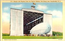 Vintage Postcard Hangar and Rigging Crew for Captive Balloon Fort Bragg  picture