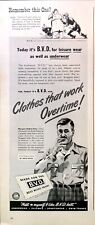 1944 BVD Men's Underwear Pajamas Sportswear Swim Trunks Vintage Print Ad picture
