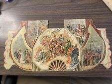 1889 Veiled Prophet VP St. Louis Fold Out Ad Die Cut Card Parade Ceremony Vtg picture