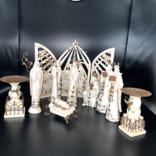 Nativity Set 10 Piece Including Two Candle Holders picture