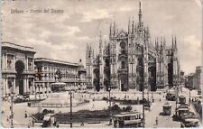Milano Piazza del Duomo Postcard c1920 picture
