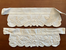 Vintage Ivory/White Cotton Embriodered Childs Cuffs picture