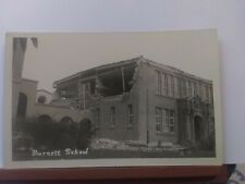 Vtg Postcard. Burnett School Long Beach California earthquake RPPC 1933 picture