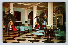 White Sulphur Springs WV-West Virginia, Greenbrier, Main Lobby Vintage Postcard picture