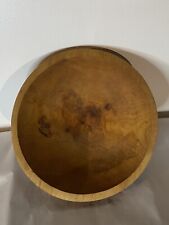 Vintage Primitive Wooden Mixing Salad Dough Bowll Handcrafted Brown picture