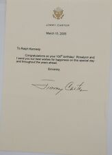 Jimmy Carter Signed 2005 Letter Wishing Supporter A Happy Birthday Auto Full Sig picture