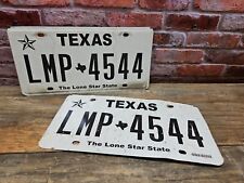 VINTAGE Texas License Plate Pair LMP 454 picture