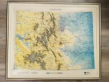 Framed COLORADO Color Raised 3D Relief Map Hubbard Scientific 1993 picture