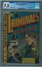 CRIMINALS ON THE RUN VOL. 4 #5 CGC 7.5 2ND BEST CGC COPY CR/OW PGS 1949 picture