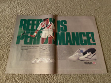 Vintage 1987 REEBOK AXIS & VICTORIA Tennis Shoes Poster Print Ad 1980s picture