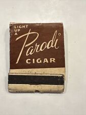 Parodi Cigars Vtg Advertising Matchbook Matches picture