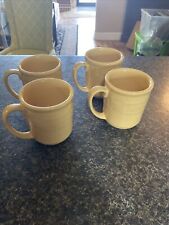 Longaberger Woven Butternut Yellow Coffee Cups Set Of Four New picture