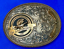 RA Guthrie Silversmiths National Wild Turkey Federation 1998 25th belt buckle picture