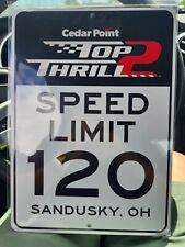 2024 Cedar Point Top Thrill 2 Speed Limit Sign Rare Coaster Mania New Sandusky picture
