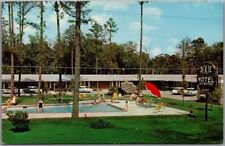 ADEL, Georgia Postcard DIXIE MOTEL Pool Scene / Highway 41 Roadside c1950s picture