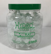 New Hydro Glass Tips - Flat -  100 Piece Display Smooth Clear Glass Filter picture