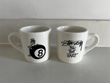 Stussy Vintage Mug Set All That Jazz 8-Ball Rare Jar Cup Rug Accessory T-Shirt picture