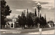 1948 MONTERREY, Mexico RPPC Real Photo Postcard APARTAMENTOS REGINA Street View picture
