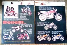 1971 BENELLI MOTORCYCLE Mini Enduro Dynamo Buzzer Volcano Hornet 2 page Print Ad picture