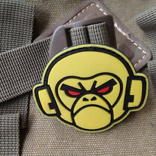 5*6cm ANGRY MONKEY  3D PVC TACTICAL ARMY MORALE RUBBER  PATCH YELLOW picture