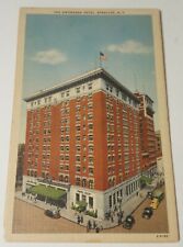 1930s linen postcard ONODAGA HOTEL downtown Syracuse New York now demolished picture