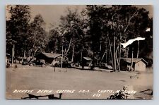 Curtis, MI-Michigan, RPPC: Buckeye Beach Cottages c1940, Vintage Postcard picture