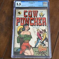 Cow Puncher #2 (1947) - Classic Good Girl Art Cover GGA - CGC 5.5 picture