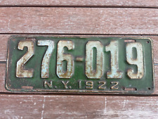1922 New York  License Plate 276 019 picture