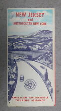 1959 New Jersey  road  map AATA  oil  gas American Automobile Touring Alliance picture