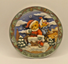 1998 Vintage Enesco Cherished Teddies Season of Magic Dated Christmas Plate picture