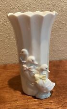 Vintage Otagiri Hand Painted 3D Ducks Or Geese Ceramic Vase Easter Spring picture