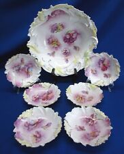 RS PRUSSIA RING MARK BLOWN MOLD 7 PC BERRY / DESSERT SET picture