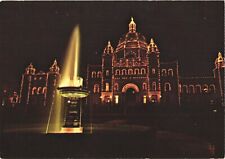 Night Scene At Parliament Buildings, Victoria, British Columbia, Canada Postcard picture
