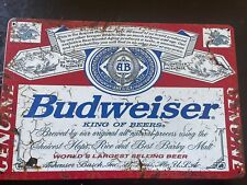 NEW - Hanging Metal Budweiser Sign  picture