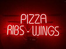 New Pizza Ribs Wings Neon Light Sign 24