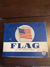 Vintage 48 Star Ceremonial American Flag /W Gold Fringe Large 3' x 6'  1912-1949 picture