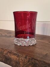 'Atlantic City 1897' Souvenir Kings Crown Ruby Red-Flashed Glass Tumbler picture