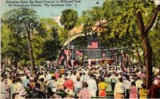 postcard Open Air Band Concert In Williams Park St Petersburg Florida A12 picture