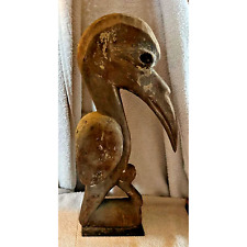 Old Carved Wood Bird Totem Ethnic Hornbill Bird New Guinea or Australia picture