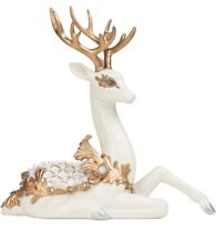  Lying Reindeer Christmas Decorations Deer-Figurine - Sitting Reindeer picture