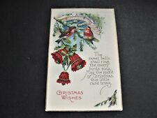  Christmas Wishes - Ben Franklin One Cent Stamp -1928 Postcard. RARE. picture
