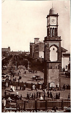 RPPC Postcard Street Scene Old Cars People in the Square Casablanca Morocco 1941 picture