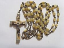 1700s antique Scarce Catholic Moonstone cats eye rosary crucifix France 52081 picture